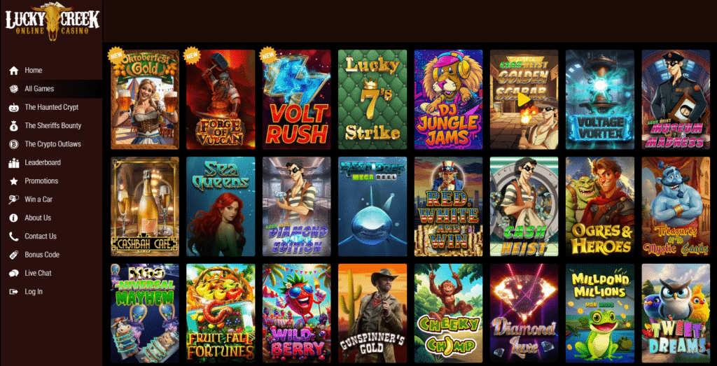 Lucky Creek Casino games